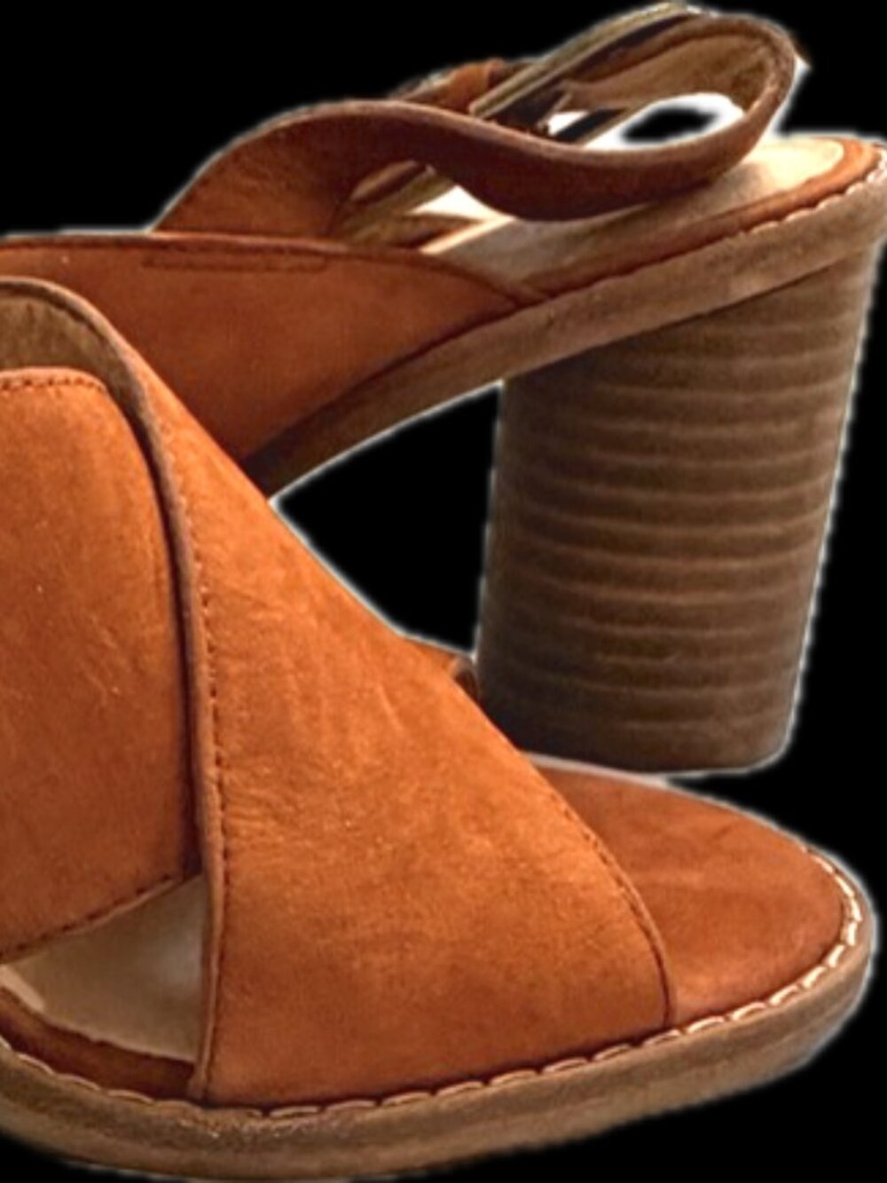 Madewell "Ruthie" Women's Crisscross Sandal in Nubuck Leather Suede-Size 6 - Picture 3 of 12